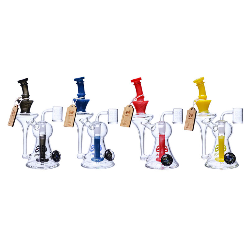4 Colors Sparkly Dab Rig Bamger Water Pipe With Percolator