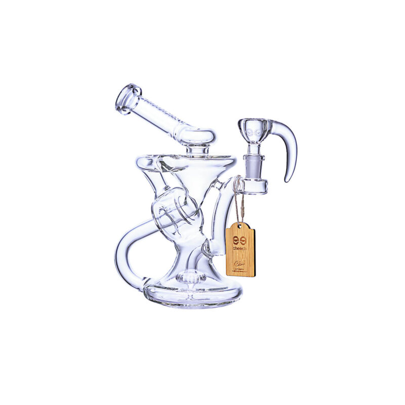 Buy Clear Color Recycler Mini Dab Rig With a Banger and Percolator For Sale