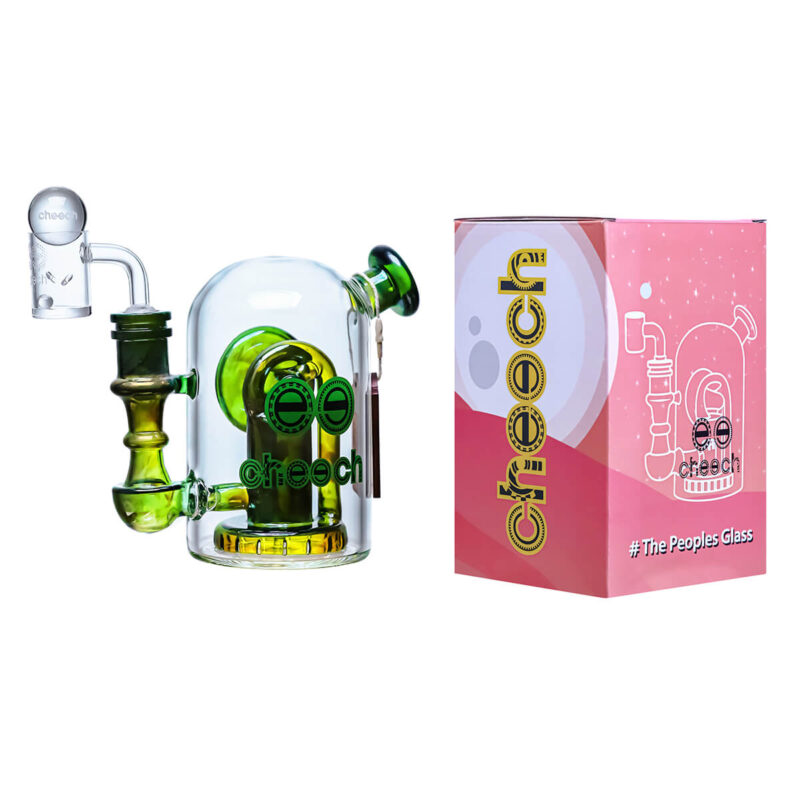 Buy Fumed Green Machine Style Banger Dab Rig Water Pipe With Smoke Box