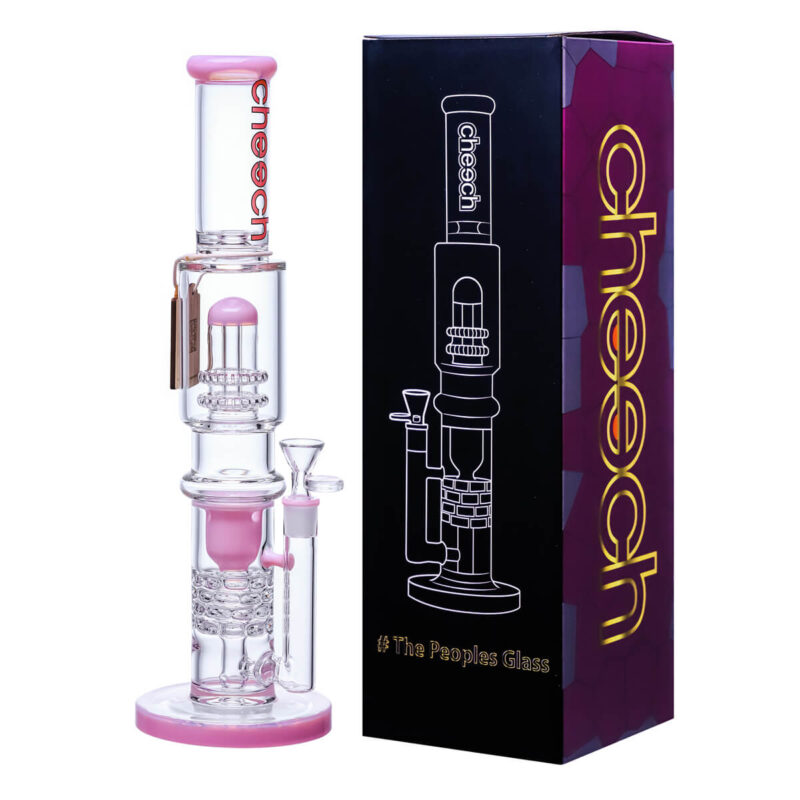 Cheap Pink Showerhead Glass Recycler Water Pipe for Smoking In Bulk