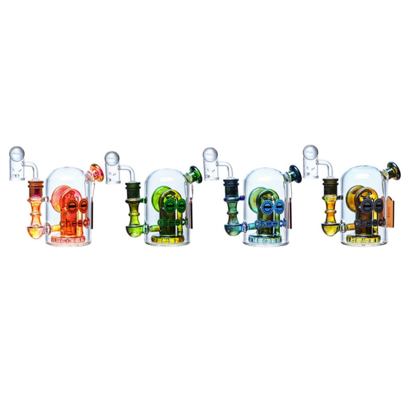 The 4 Fumed Colors Machine Style Banger Dab Rig Water Pipe With Perc On Sale