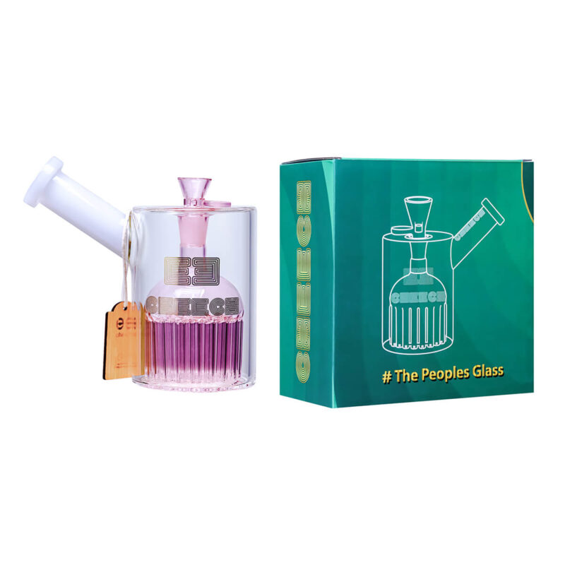 Wholesale Pink Color Giant Sequoia Percolator Glass Rig Water Pipe In Bulk With Smoke Box