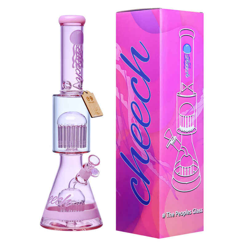 Wholesale The Pink Giant Sequoia Percolator 18 Inch Beaker Bong Glass Water Pipe