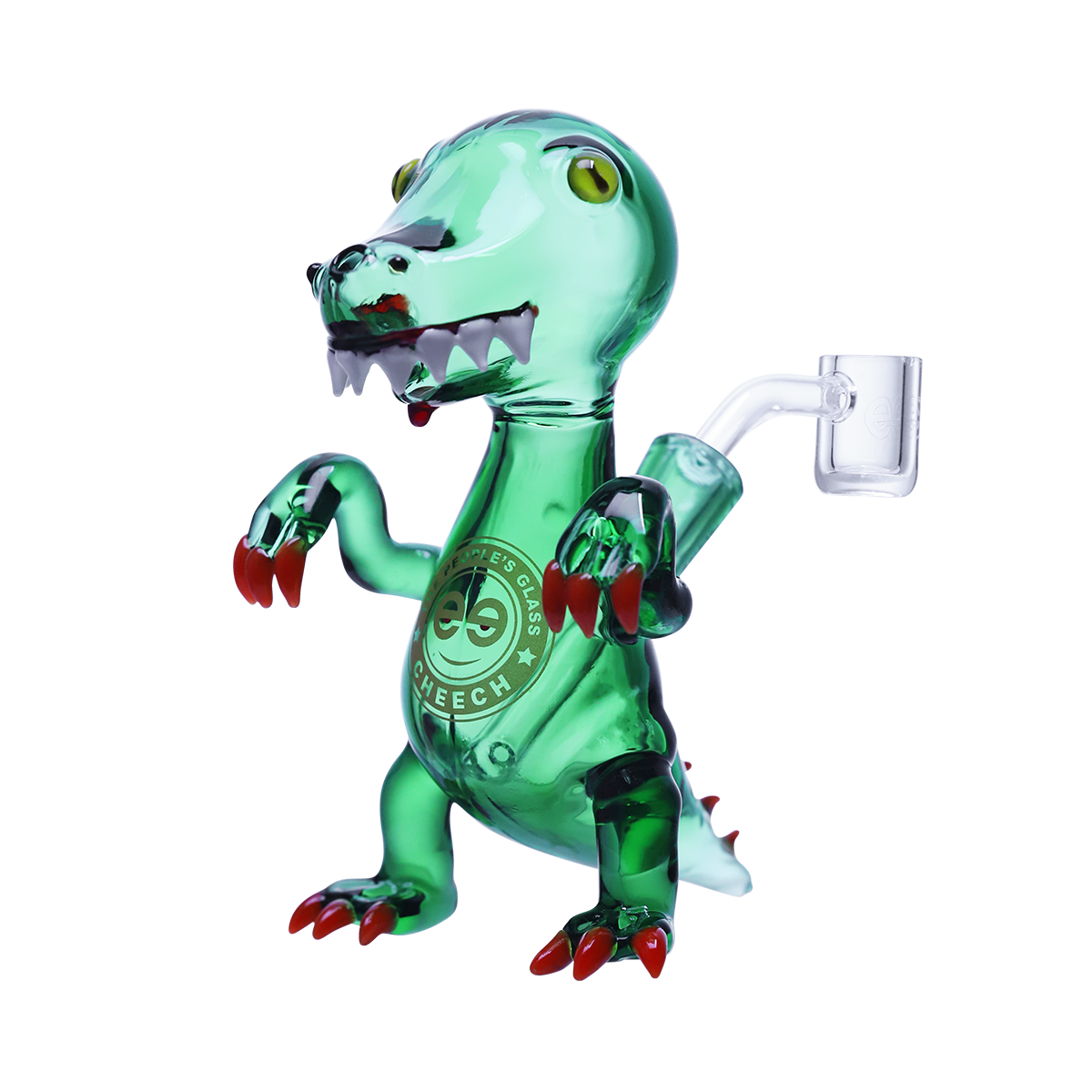 6" Playful glass dinosaur dab rig - Image 10