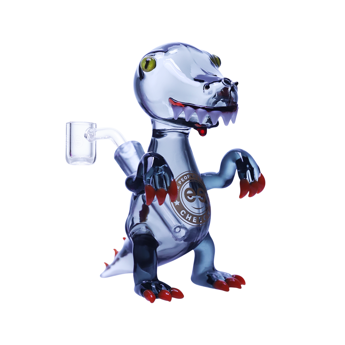 6" Playful glass dinosaur dab rig - Image 5