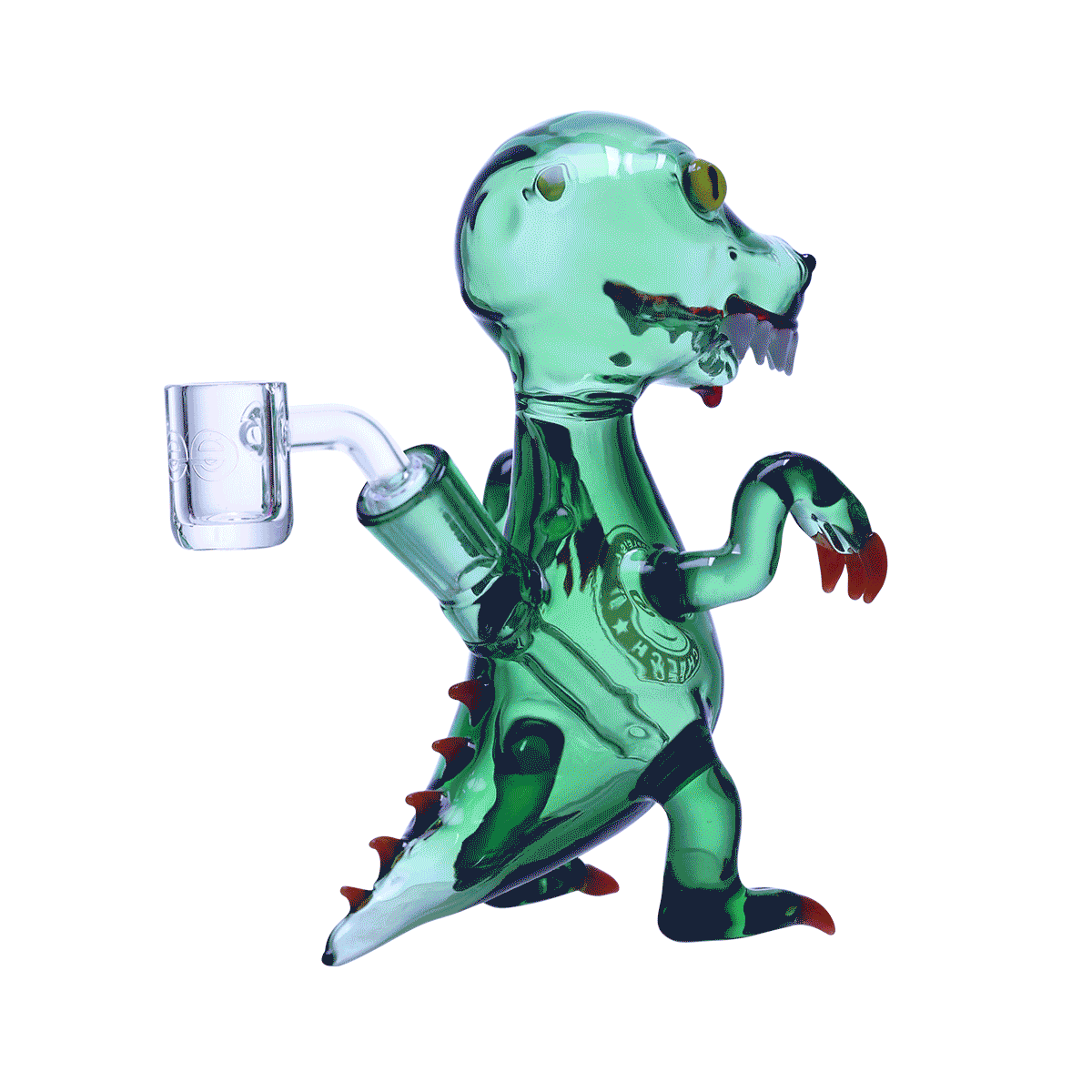 6" Playful glass dinosaur dab rig - Image 3