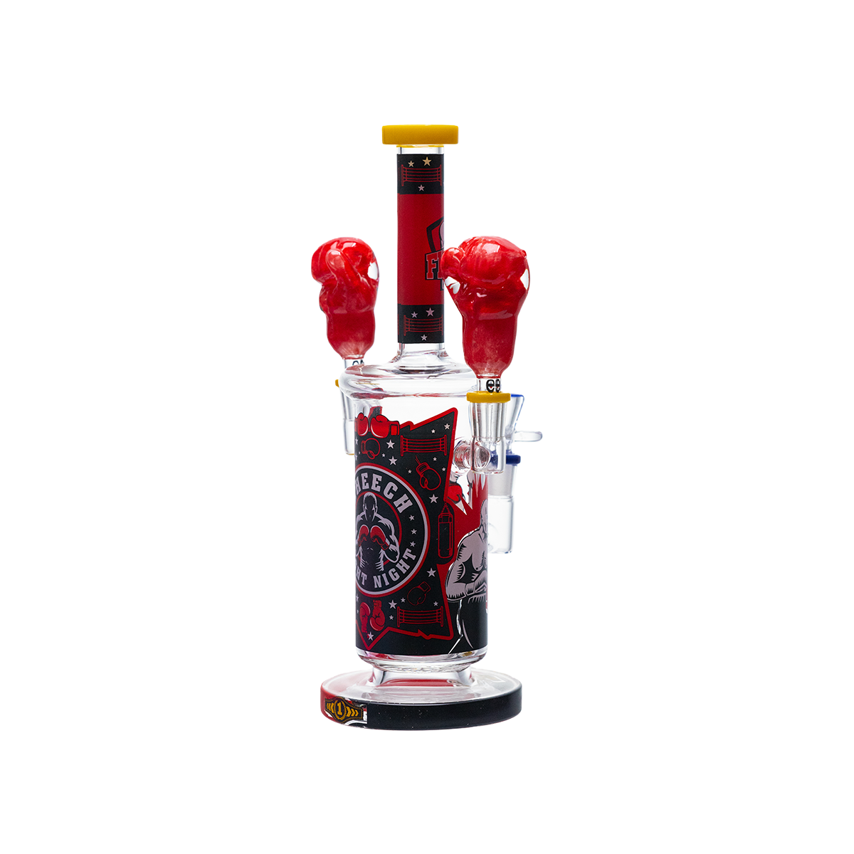 13" Heavy Hitter Boxing-Themed Glass Waterpipe
