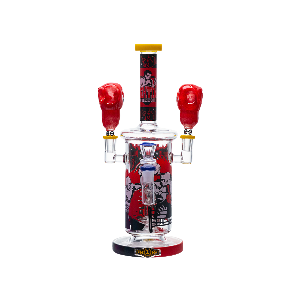 13" Heavy Hitter Boxing-Themed Glass Waterpipe - Image 9