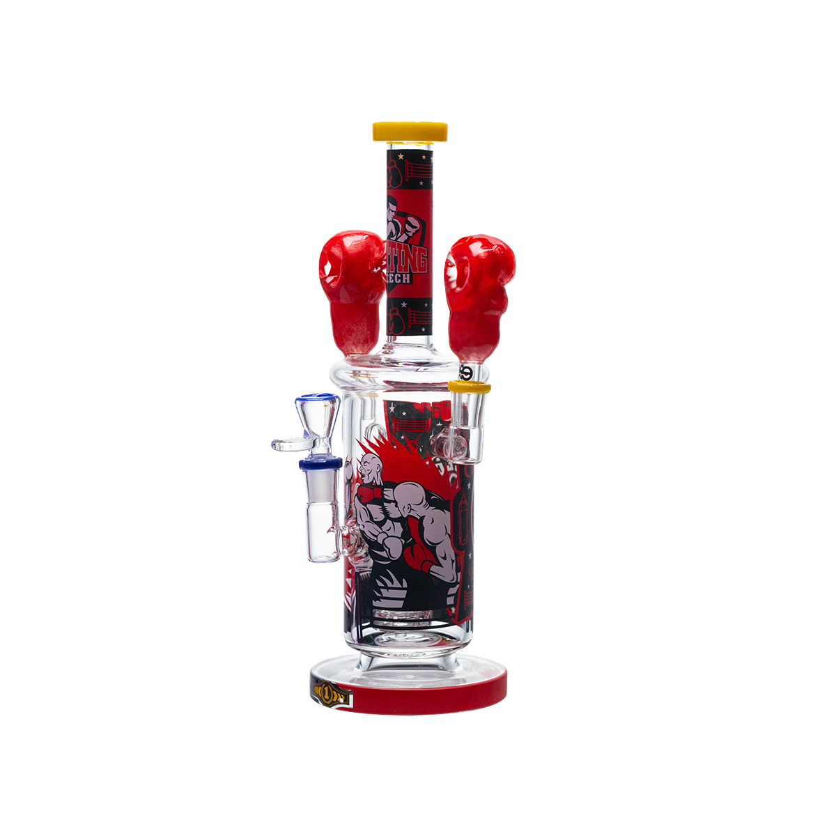 13" Heavy Hitter Boxing-Themed Glass Waterpipe - Image 8