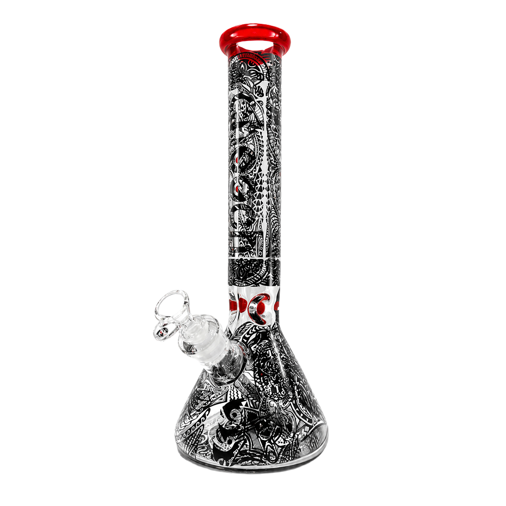 Cheech Tribal Pattern Beaker Water Pipe