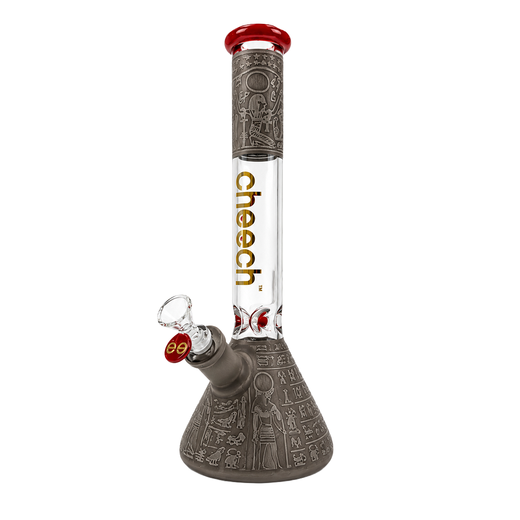 Cheech Egyptian Hieroglyph Etched Beaker Water Pipe