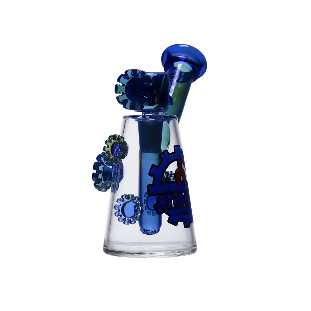 Cheech "Fumed Gears, Zero Adult Supervision" Glass Water Pipe - Image 3
