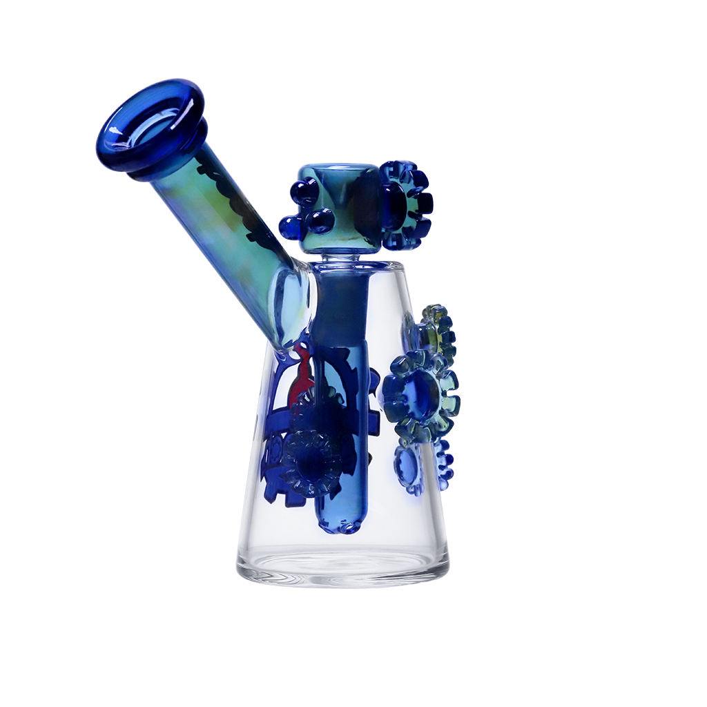 Cheech "Fumed Gears, Zero Adult Supervision" Glass Water Pipe