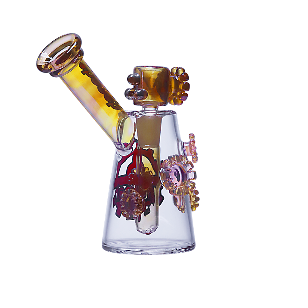 Cheech "Fumed Gears, Zero Adult Supervision" Glass Water Pipe - Image 5