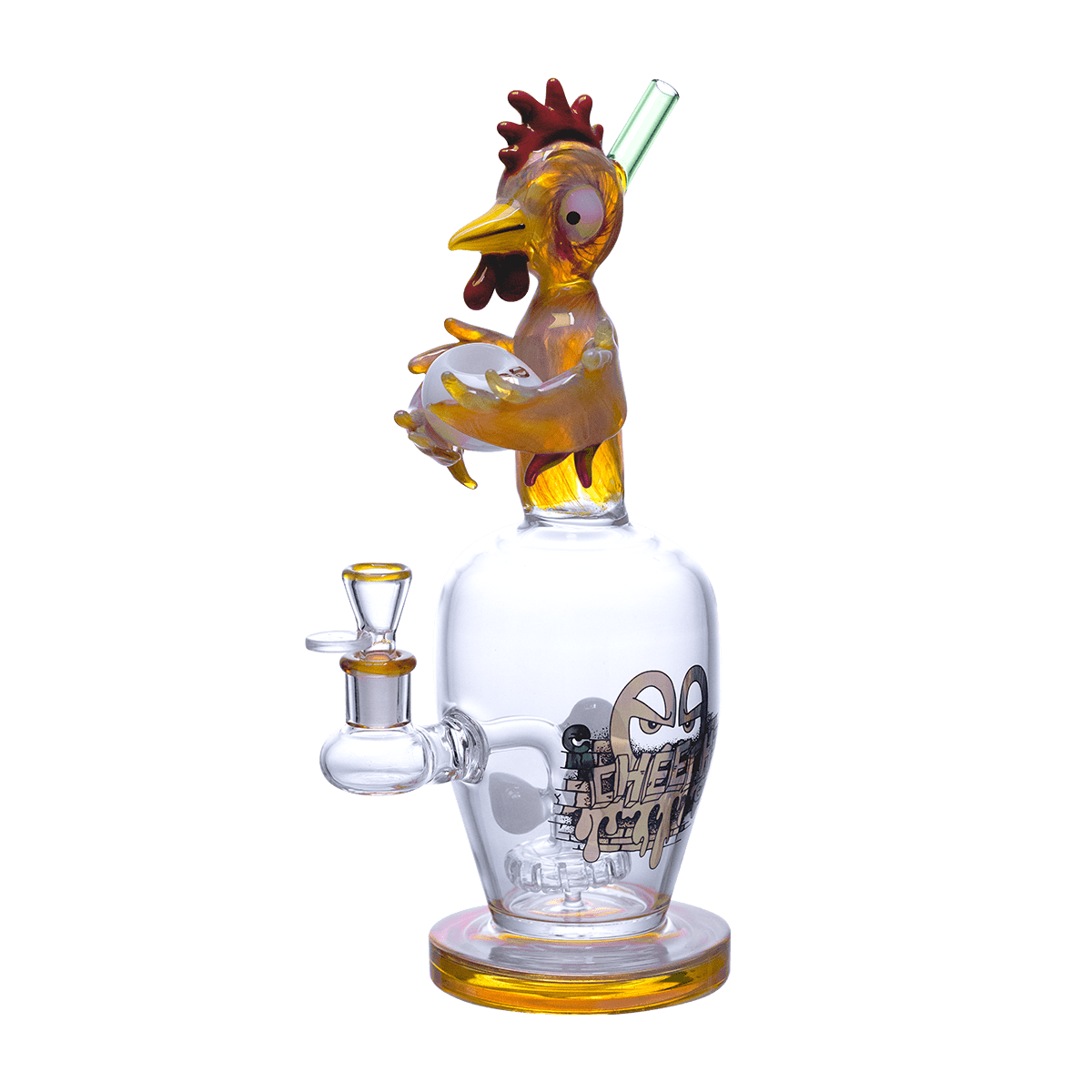 11" Cluckin’ glass, high as eggs!