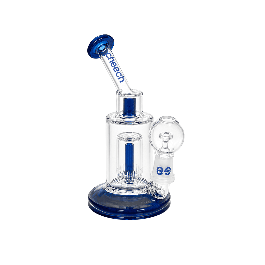 Cheech Showerhead Perc Bent Neck Micro Rig - BLUE