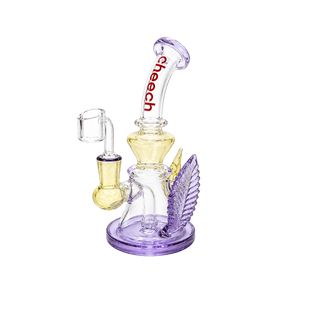 Cheech Leaf Sculpted Bent Neck Erlenmeyer Rig